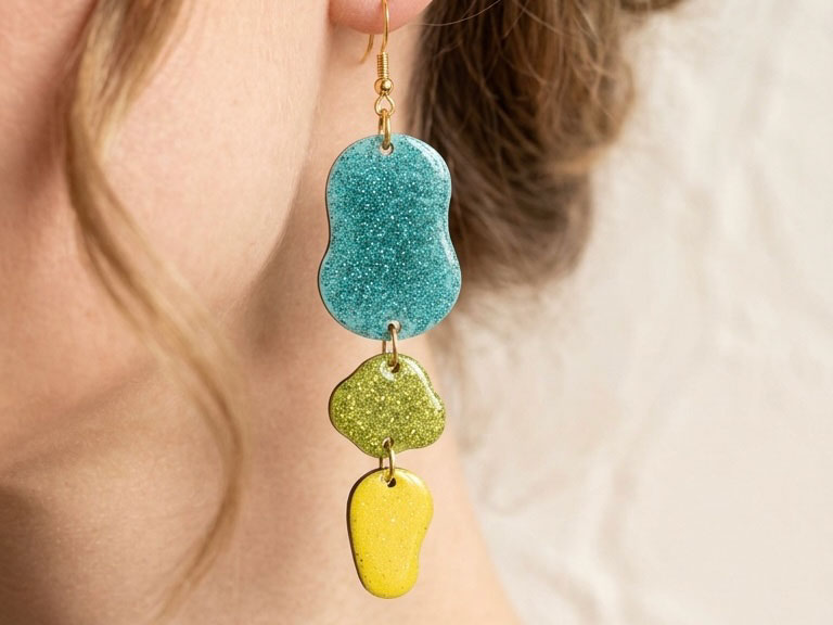 Glitter Groove Triple-Drop Earrings